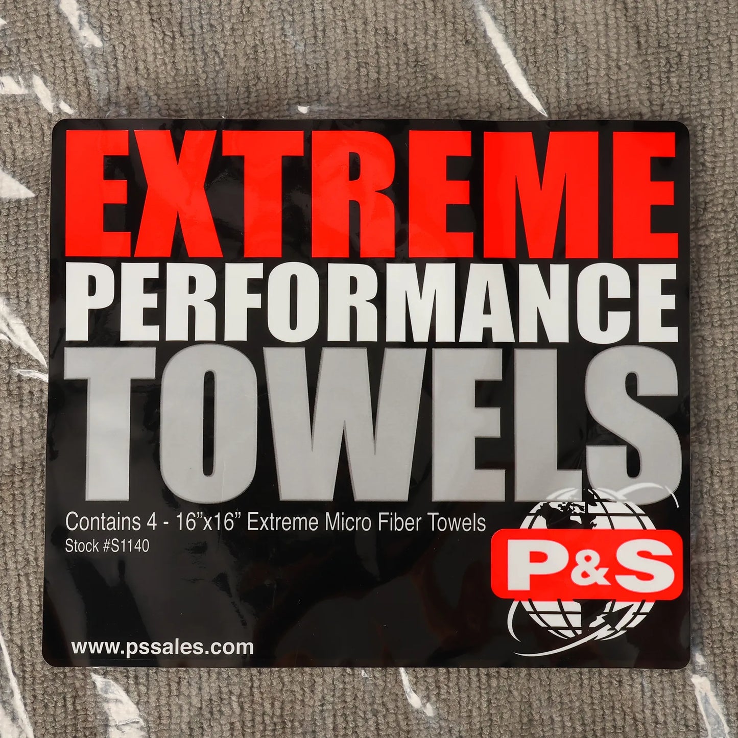 マイクロファイバータオル・エクストリーム - グレー&レッド